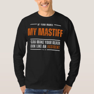 Camiseta Engraçado Mastiff Lover Tee - Desenho Negrito e Hi