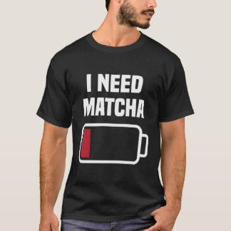 Camiseta Engraçado Matcha Humor Feita Amor Pó Matcha
