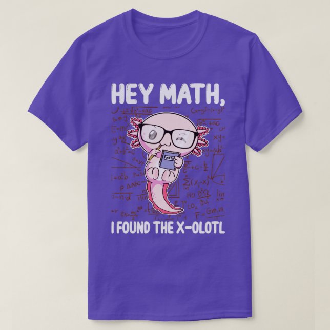 Camiseta Engraçado Matemática Axolotl Ei Matemática Eu Enco (Frente do Design)