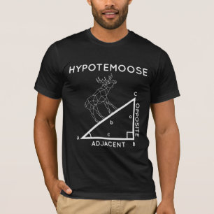 Camiseta Engraçado Matemática Pun Moose Hipotenusa Matem