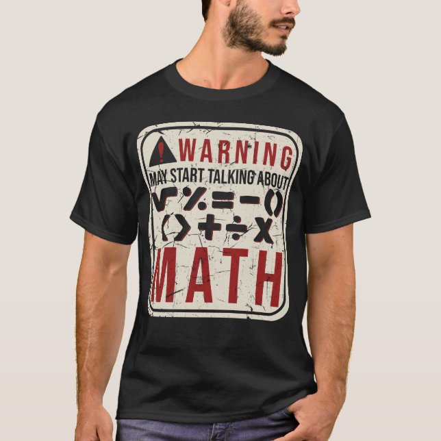 Camiseta Engraçado Matemático Humor Matemático Professor (Frente)
