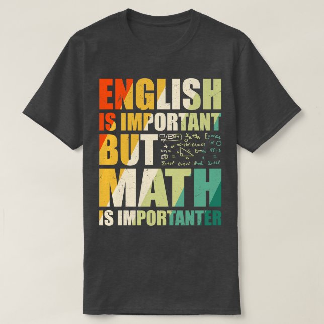 Camiseta Engraçado Math Dizendo (Frente do Design)