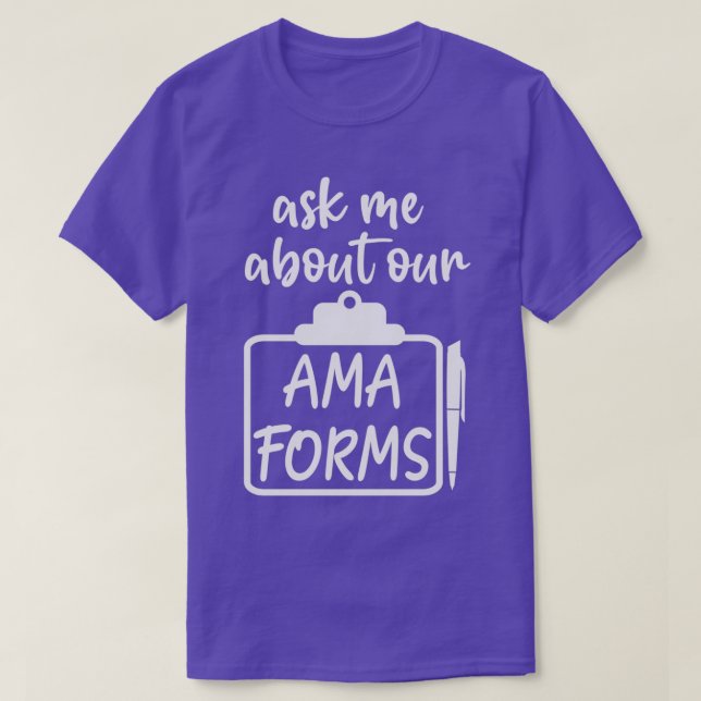 Camiseta Engraçado me perguntar sobre nossa ama forma o Cra (Frente do Design)