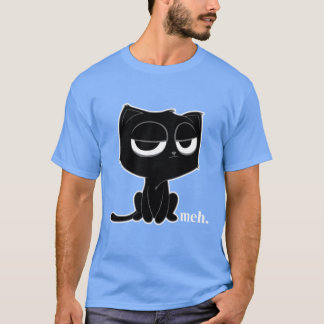 Camiseta Engraçado Meh Cat, garoto de gatos não impressiona