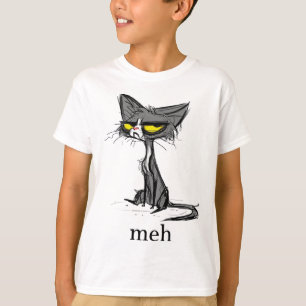 Camiseta Engraçado Meh Cat Gift Para Gaqueiros