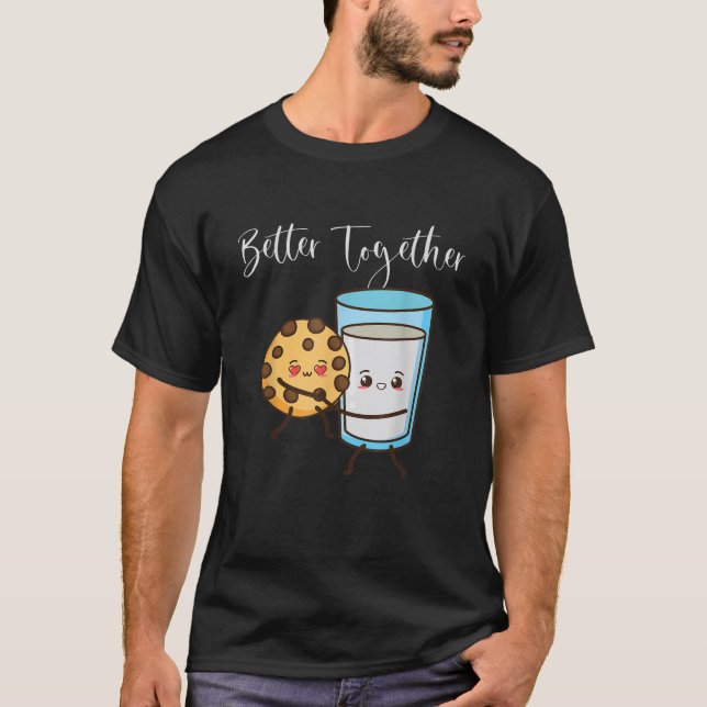 Camiseta Engraçado Melhor Junto Comida De Cookie De Vidro D (Frente)