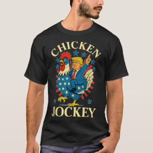 Camiseta Engraçado Meme Chicken Jockey