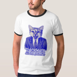 Camiseta Engraçado meme de gato zangado para amantes do gat