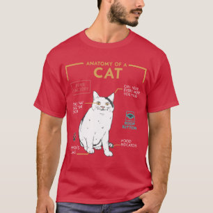 Camiseta Engraçado Meme Gato Sorrindo Anatomia de Um presen