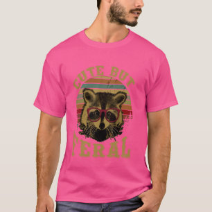 Camiseta Engraçado Meme Raccoon Summer Cote Bonito Mas Fera