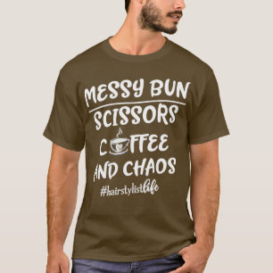 Camiseta Engraçado Mensageiro Bun Hairdresser Gift Hairstyl