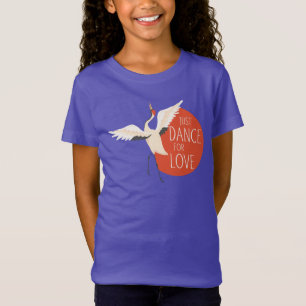 Camiseta Engraçado Mensagem De Pássaro - Apenas Dança Por A