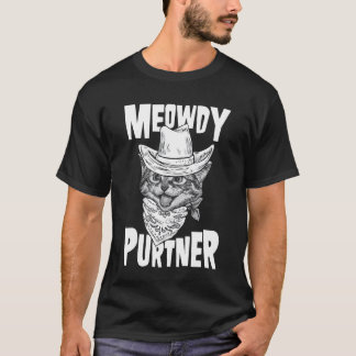 Camiseta Engraçado Meowdy Purtner