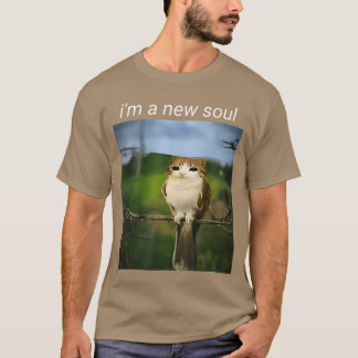 Camiseta Engraçado meowl Meme gato coruja Meme brainrot gen