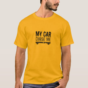 Camiseta Engraçado, meu carro me escolheu Cinza