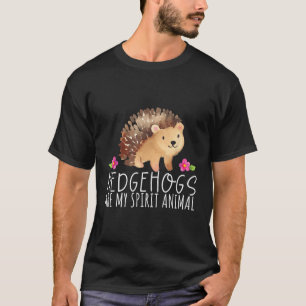 Camiseta Engraçado Meu Espírito Animal Selvagem Hedgie Flor