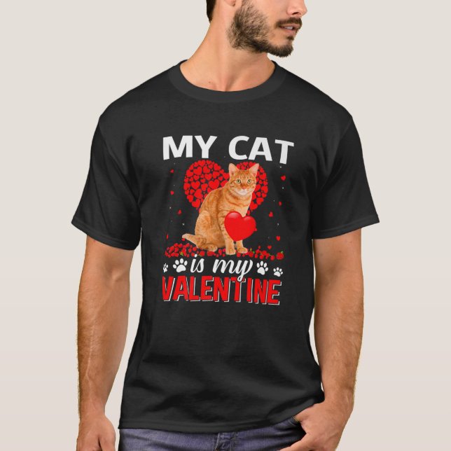 Camiseta Engraçado Meu Gatinho De Gato É Meu Dia de os namo (Frente)