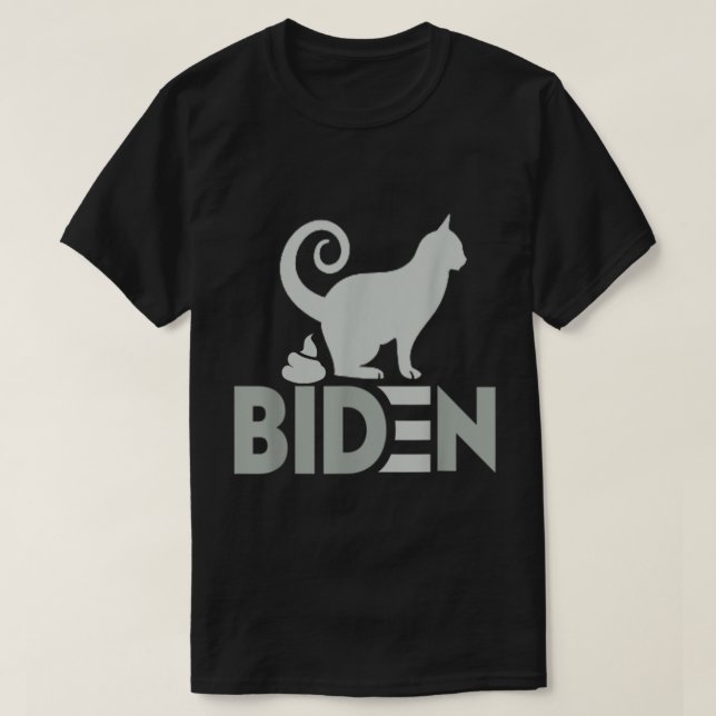 Camiseta Engraçado Meu Gato Odeia Joe Biden Eu Amo Meu Gato (Frente do Design)