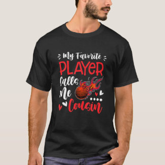 Camiseta Engraçado Meu Jogador De Basquete Favorito Me Cham