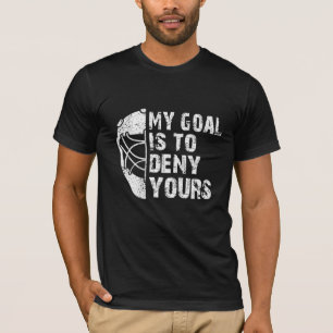 Camiseta Engraçado Meu Objetivo É Negar Seu Goleiro De H