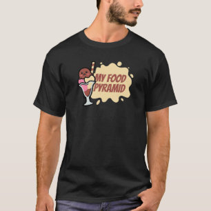 Camiseta Engraçado Meu Sorvete De Pirâmide Comida Cone Ha