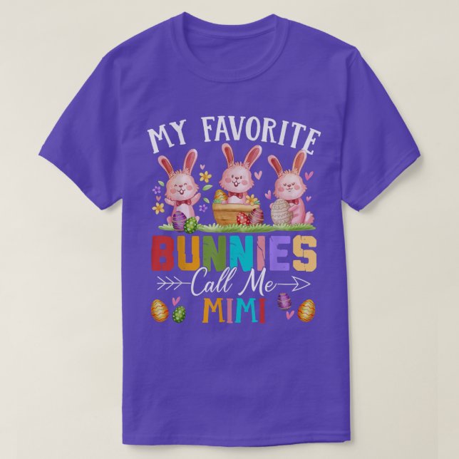 Camiseta Engraçado Meus Bunnies Favoritos Me Chamam De Famí (Frente do Design)