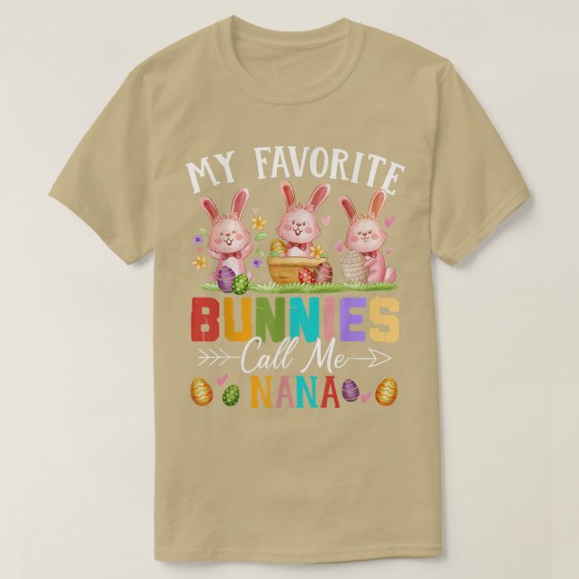 Camiseta Engraçado Meus Bunnies Favoritos Me Chamam De Famí (Frente do Design)