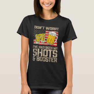 Camiseta Engraçado, meus dois tiros não se preocupam se meu