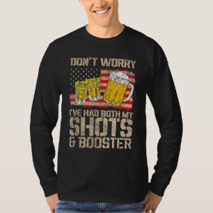 Camiseta Engraçado, meus dois tiros não se preocupam se meu