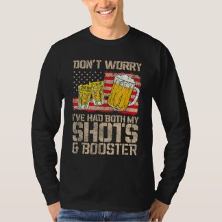 Camiseta Engraçado, meus dois tiros não se preocupam se meu