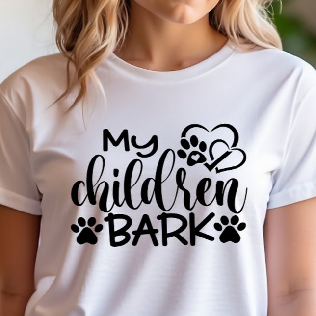 Camiseta Engraçado Meus Filhos Latem (Criador carregado)