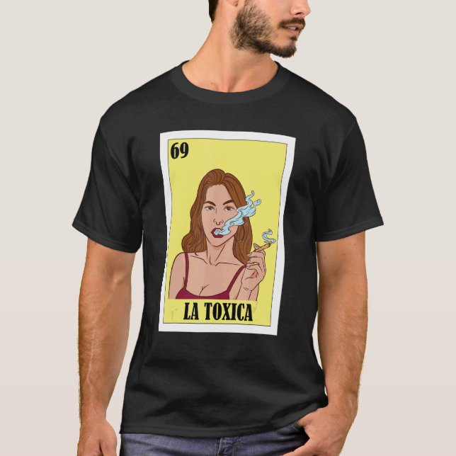 Camiseta Engraçado mexicano La Toxica (Frente)
