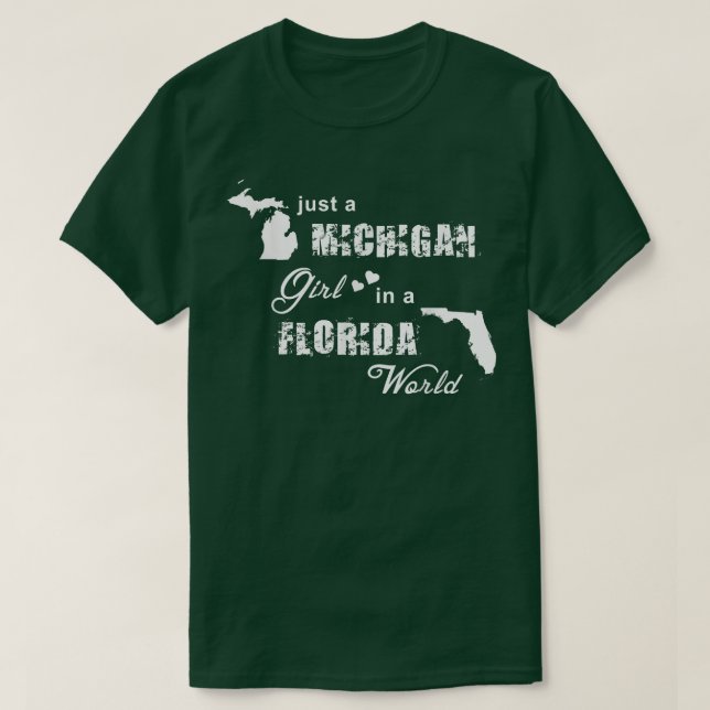 Camiseta Engraçado Michigan é apenas uma garota Michigan na (Frente do Design)