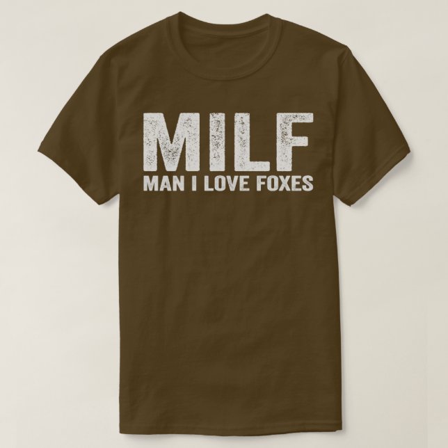 Camiseta Engraçado MILF Fox MILF (Frente do Design)