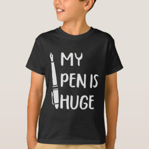 Camiseta Engraçado Minha Caneta É Enorme _1