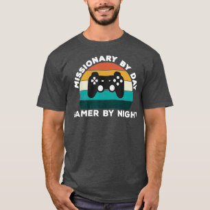 Camiseta Engraçado Missionário Por Jogador Do Dia Por Vídeo
