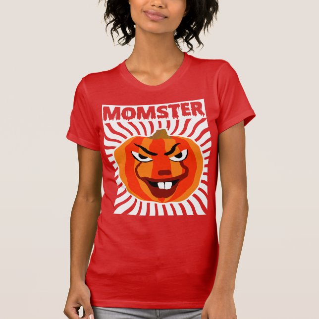 Camiseta Engraçado Momster Halloween T-Shirt 🎃 Spooky Mãe  (Frente)