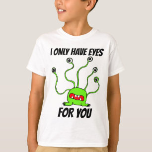 CAMISETA ENGRAÇADO MONSTER ALIENÍGENA GAROTOS T-SHIRTS 'OLH