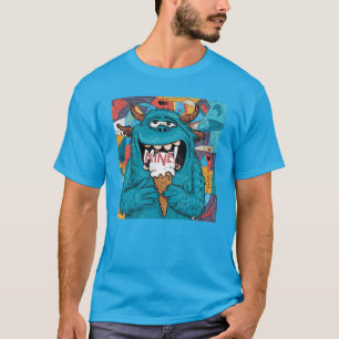 Camiseta Engraçado Monstro comendo Sorvete
