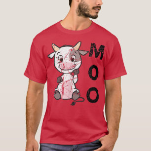 Camiseta Engraçado Moo Baby Cow Farmer Life Happy Cow Fazen