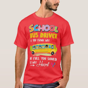 Camiseta Engraçado Motorista De Ônibus Coração Bonito Gi