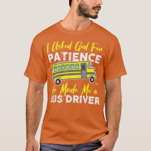 Camiseta Engraçado motorista de ônibus escolar Design crist