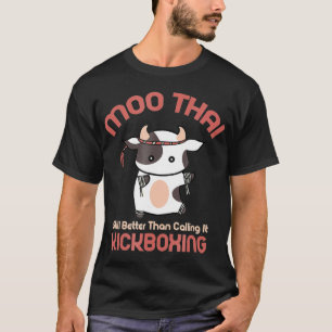 Camiseta Engraçado Muay    ThaiMoo Tailandês Kickboxing