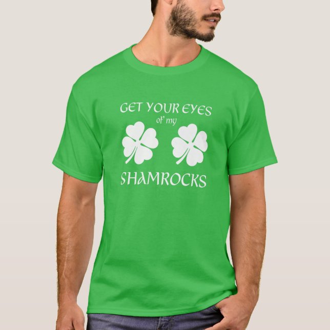 Camiseta Engraçado Mulher Dia de São Patrício Adulto Irland (Frente)