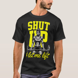 Camiseta Engraçado Mulher Levantando Pesos Musculoso Sa