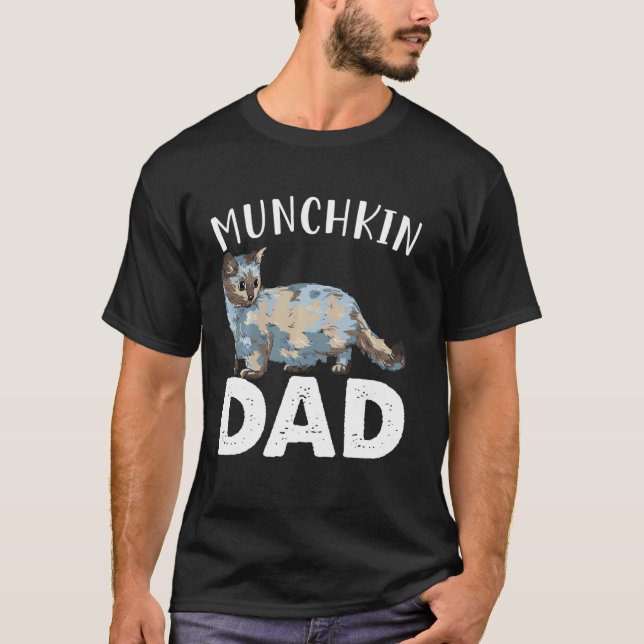 Camiseta Engraçado Munchkin Papá Cujo Amor Gata Homens Dia  (Frente)