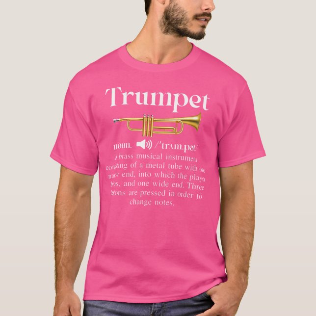 Camiseta Engraçado Música Trumpet Noun Definição - Para Orc (Frente)