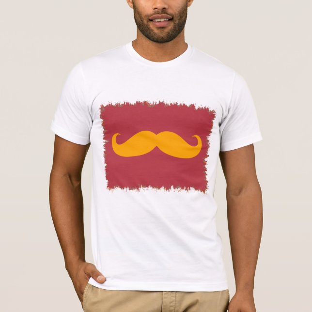 Camiseta Engraçado Mustache (Frente)