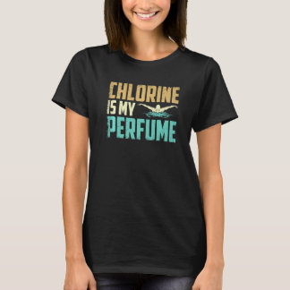 Camiseta Engraçado Nadar Cloro Nadador É Minha Natação Perf
