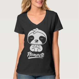 Camiseta Engraçado Namaste Yoga Sloth